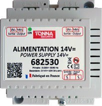 TONNA - Alimentation 14 v= / 2a pour moniteurs (1 pour 20 moniteurs) - 4 modules raildin