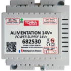 TONNA - Alimentation 14 v= / 2a pour moniteurs (1 pour 20 moniteurs) - 4 modules raildin