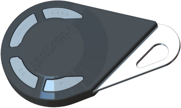 TONNA - Telecommande hexact noire bi-technologies 868mhz - 4 boutons - lecture /ecriture