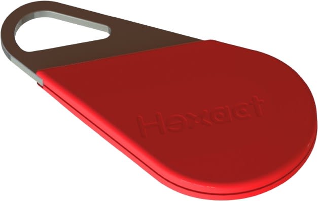 TONNA - Cle de proximite hexact rouge compatible vigik -badge mifaire-lecture / ecriture