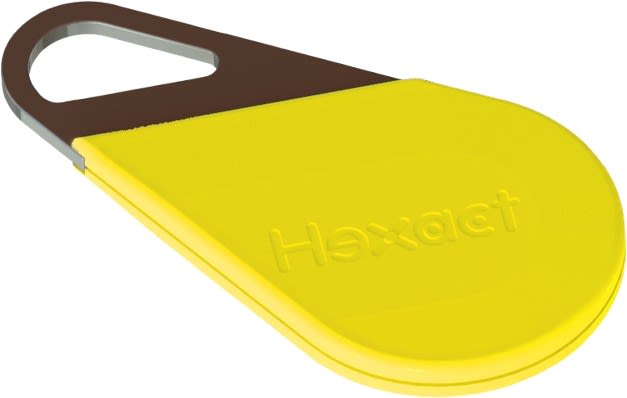 TONNA - Cle de proximite hexact jaune compatible vigik -badge mifaire-lecture / ecriture