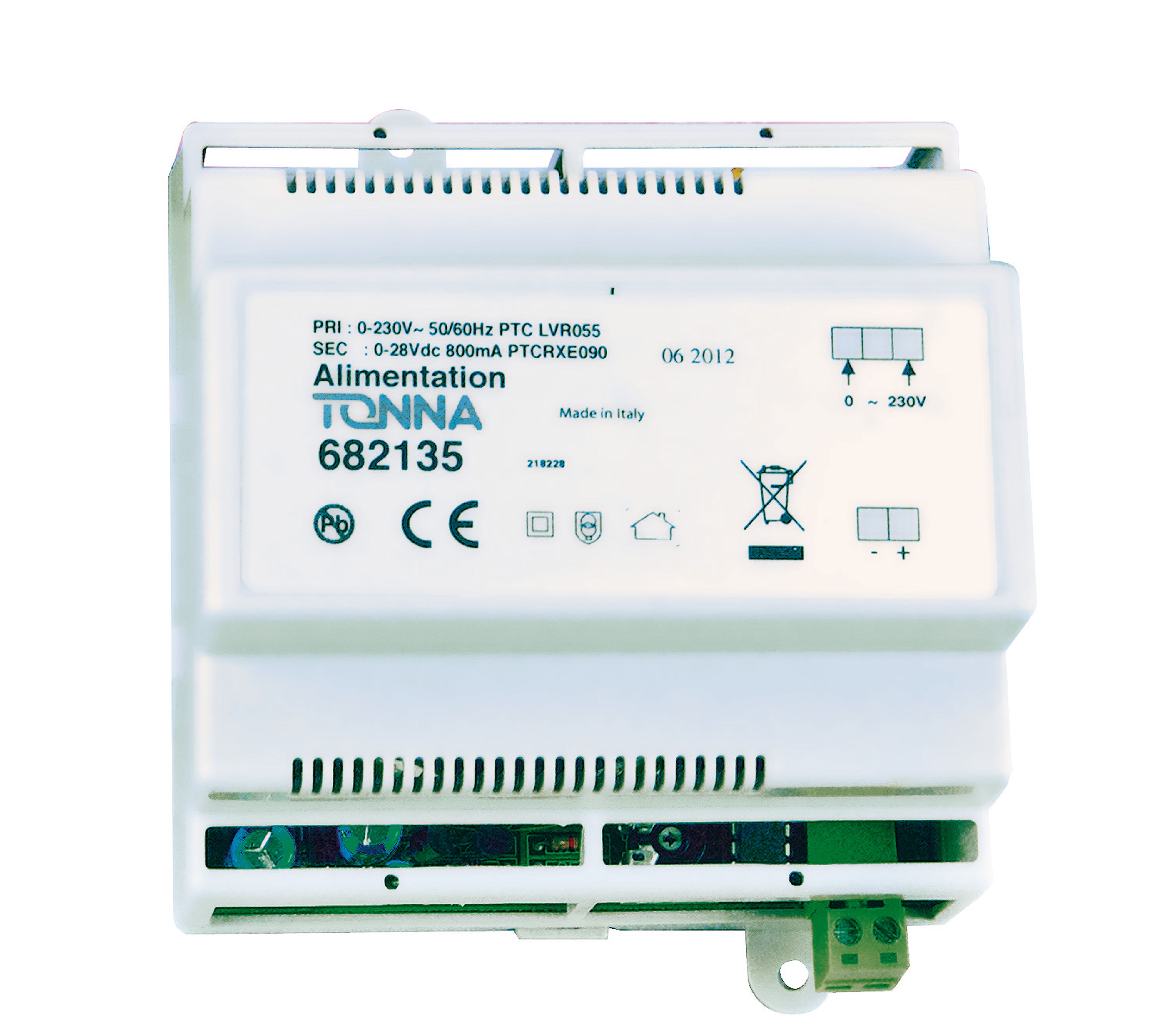 TONNA - B2f-alimentation 28 v= / 0,8 a - pour platine de rue tonna - 4 modules rail din