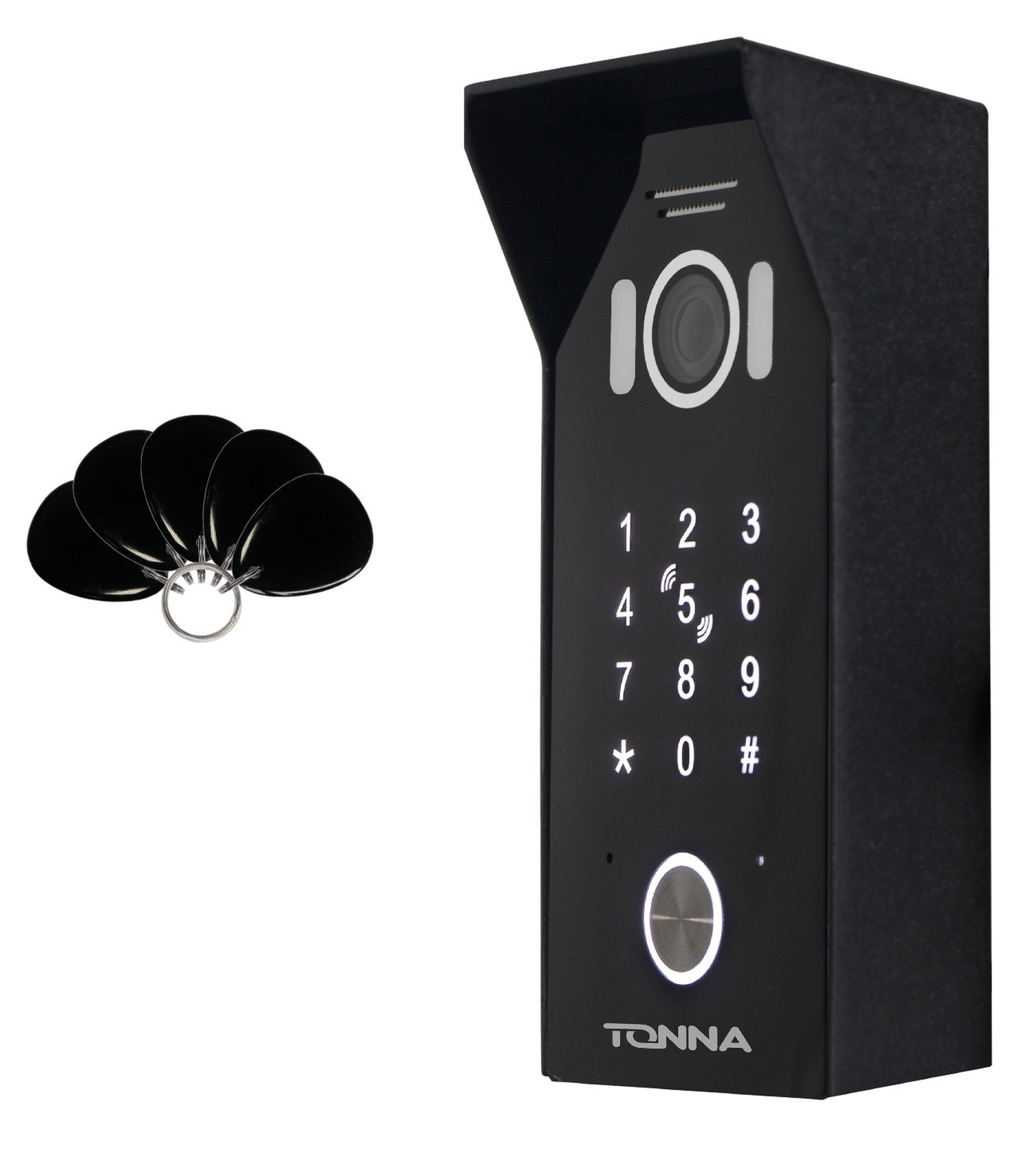 TONNA - Sonnette connectée wifi / badges / clavier a code /ouverture portail & portillon
