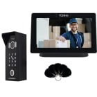 TONNA - "Kit villa wifi noir à clavier, 5 badges inclus + écran couleur 7"" tactile noma