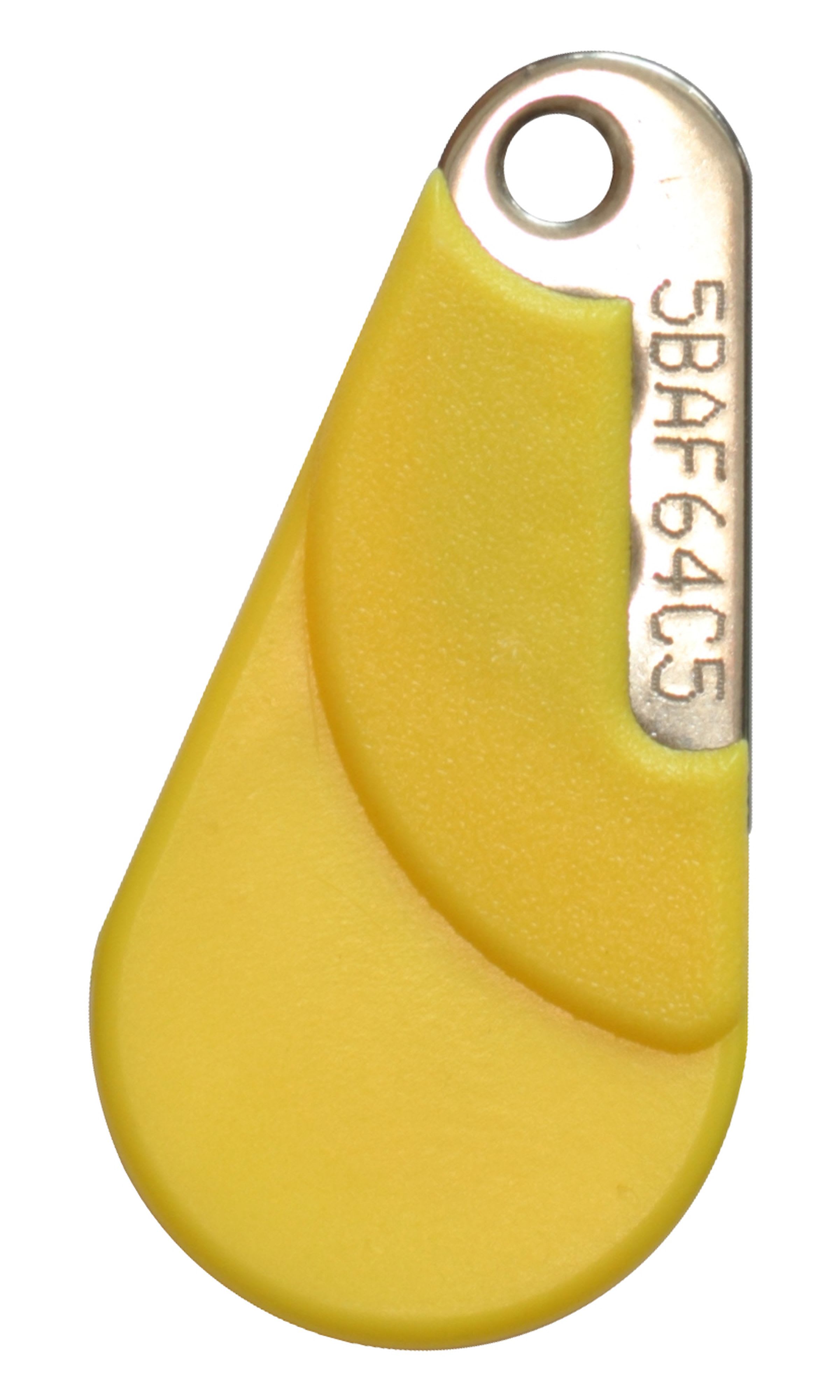 TONNA - Cle de proximite hexact jaune compatible vigik -badge mifaire-lecture / ecriture