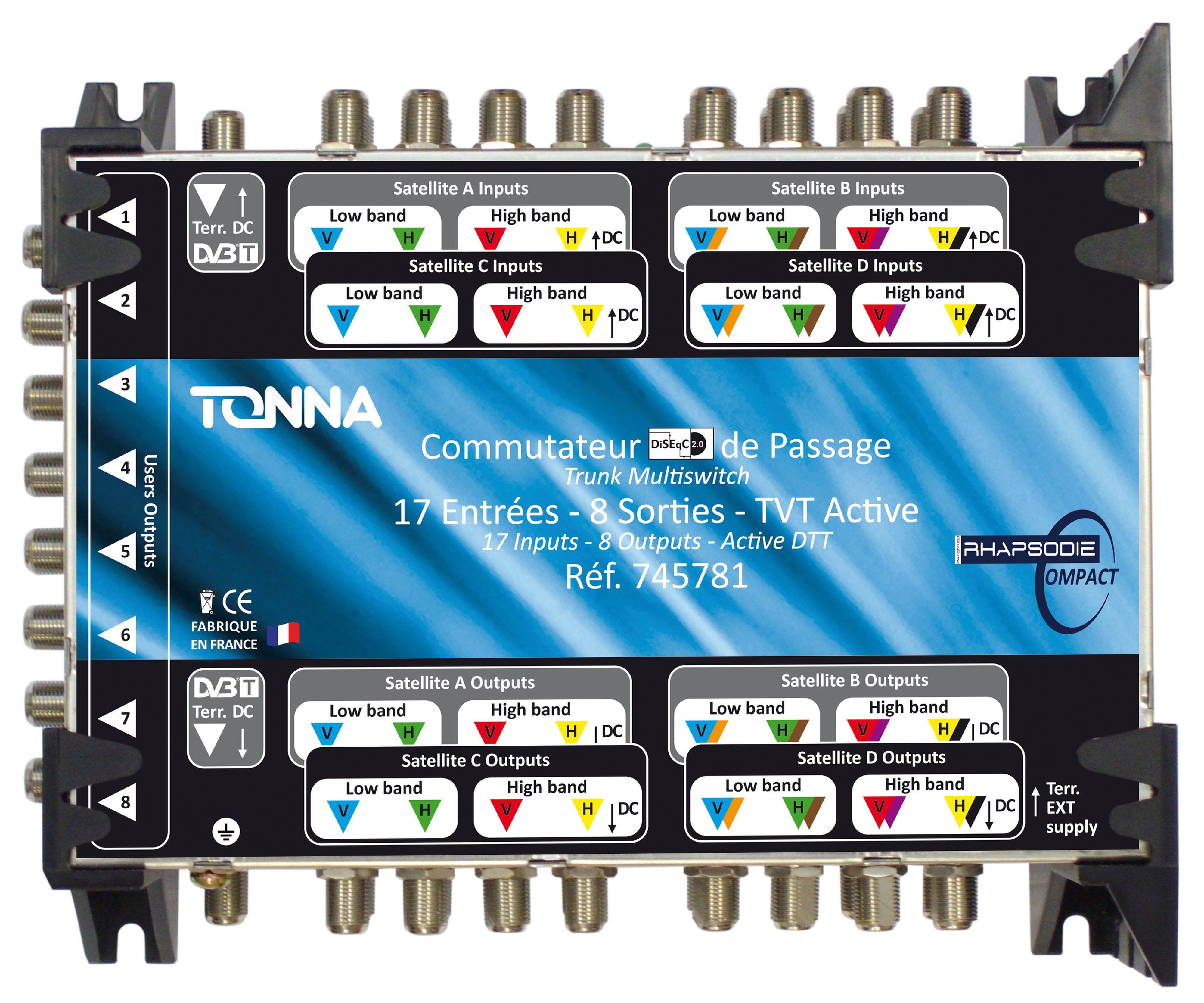 TONNA - COMPACT 4SAT/8U PAS TVTA