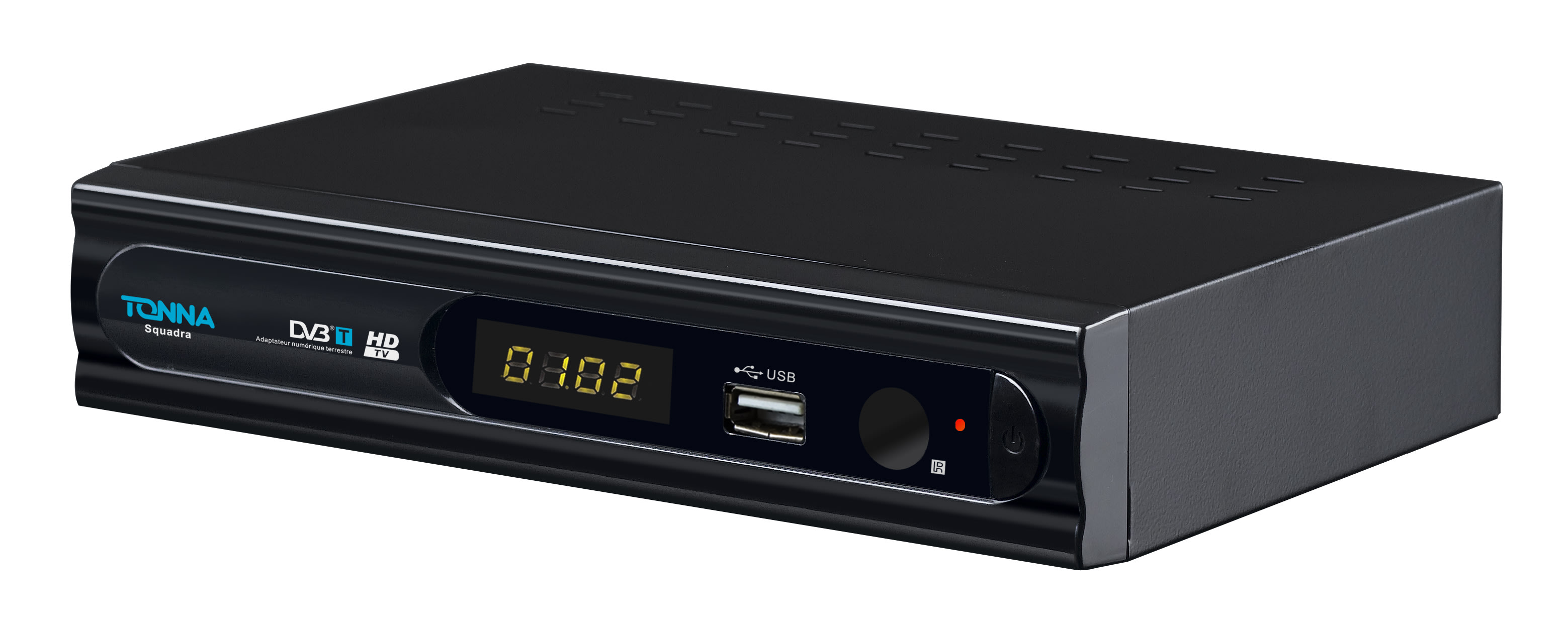 TONNA - Adapt. TNT HD SQUADRA (FTA,HDMI,USB,SPDIF,péritel,inter.ON/OFF,afficheur) - Noir