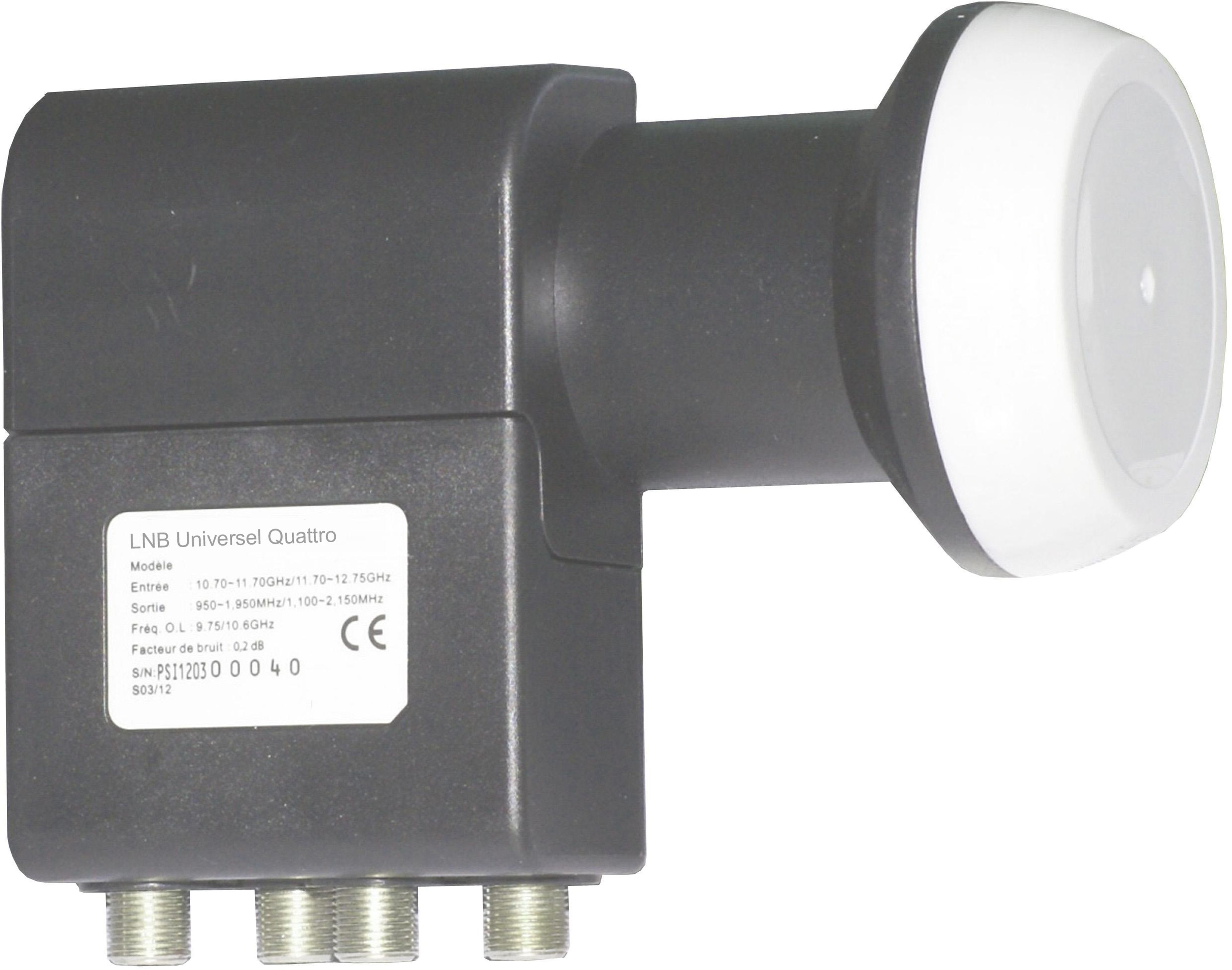 TONNA - LNB quattro pour commutateur matriciel - 4 sorties en 'F' femelle/à visser Ø40mm