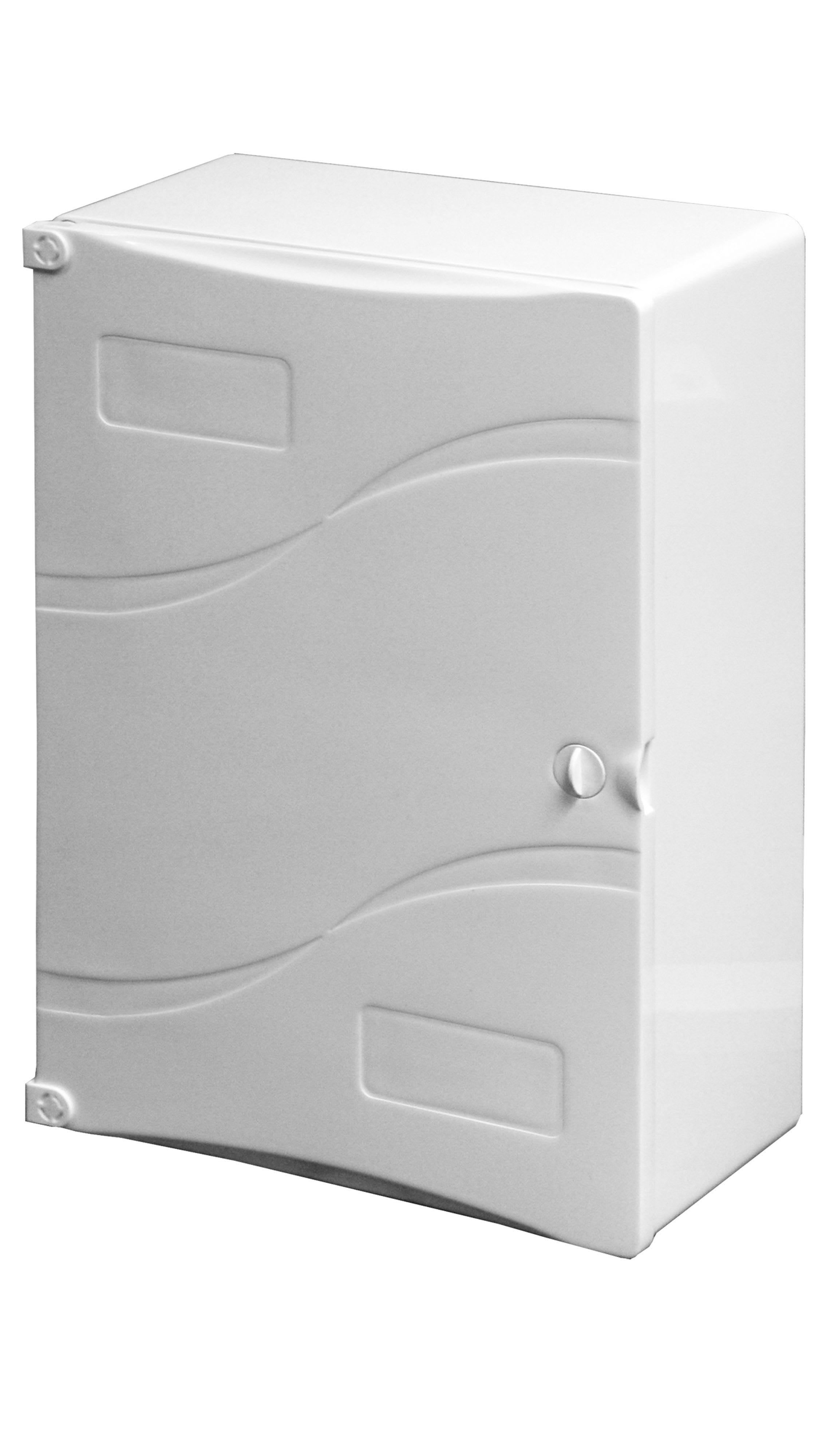 TONNA - Coffret de communication à porte H=360 mm, 3 rails din, bornier de terre, ABS V0