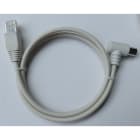 TONNA - Cordon balun coudé rj45 / iec fem -blanc- connecteur rj45 blindé - longueur:80cm