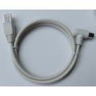 TONNA - Cordon balun coudé rj45 / iec fem -blanche- connecteur rj45 blindé - long.: 0,5m