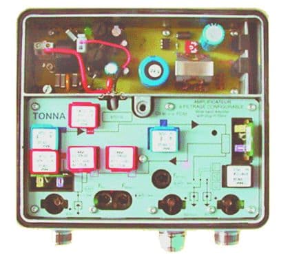 TONNA - Amplificateur c3fc large bande - 5/862mhz - alim.48v - gainvr 21db / gainvd 40db