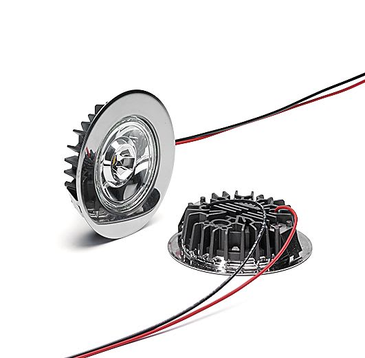 Vossloh Schwabe DEUTSCHLAND - Spot IPLine blanc 4000K à encastrer, IP54, 345lm 2,9W