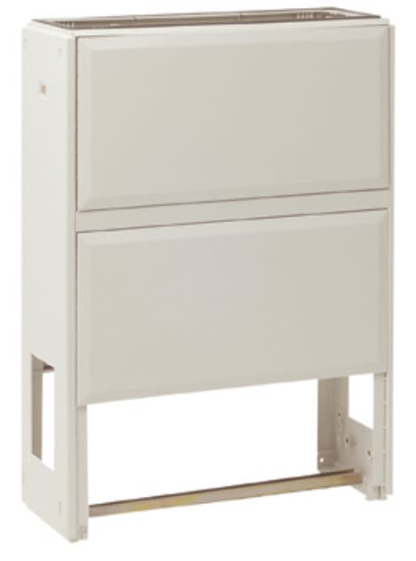 Cahors - Socle polyester à enterrer avec porte - 375x750x300