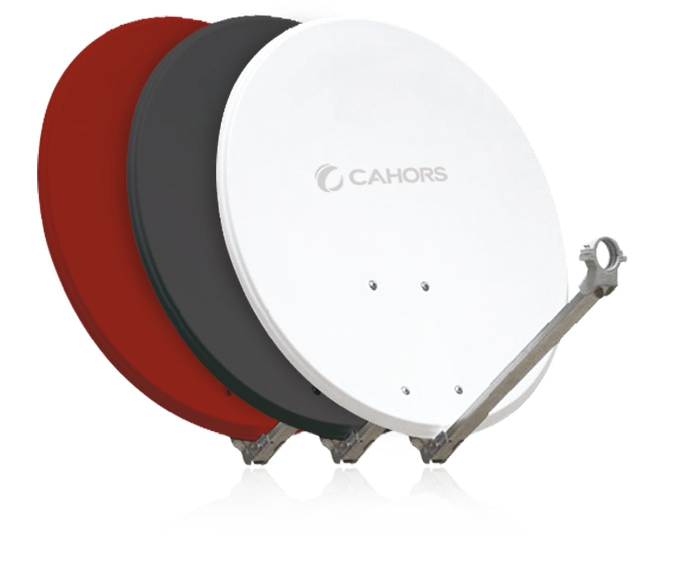 Cahors - Antenne 65Cm Acier Blanche +Single Pré-Montée