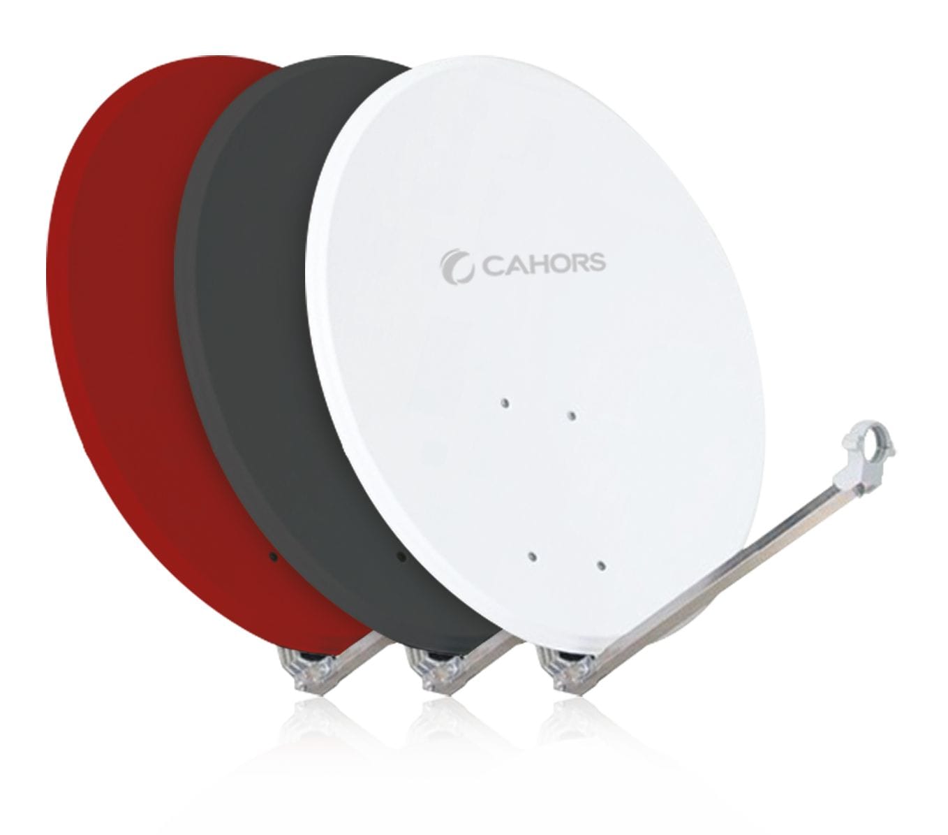 Cahors - Antenne 80Cm Alu Blanche Pré-Montée