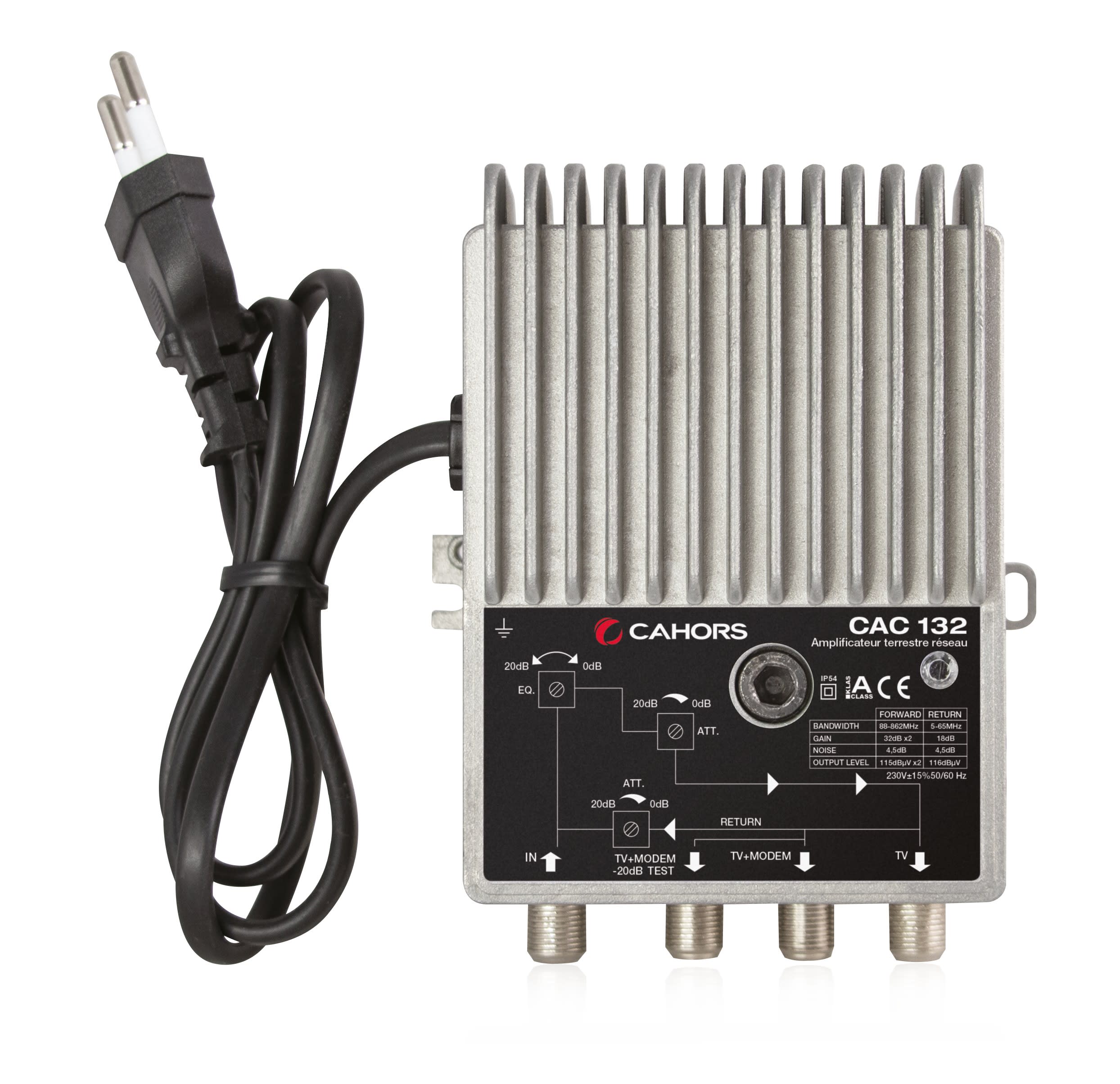 Cahors - Ampli Colonne (2X)32Db + Pente 20Db - 115Dbuv - Vr 5-65Mhz Active 0-18Db