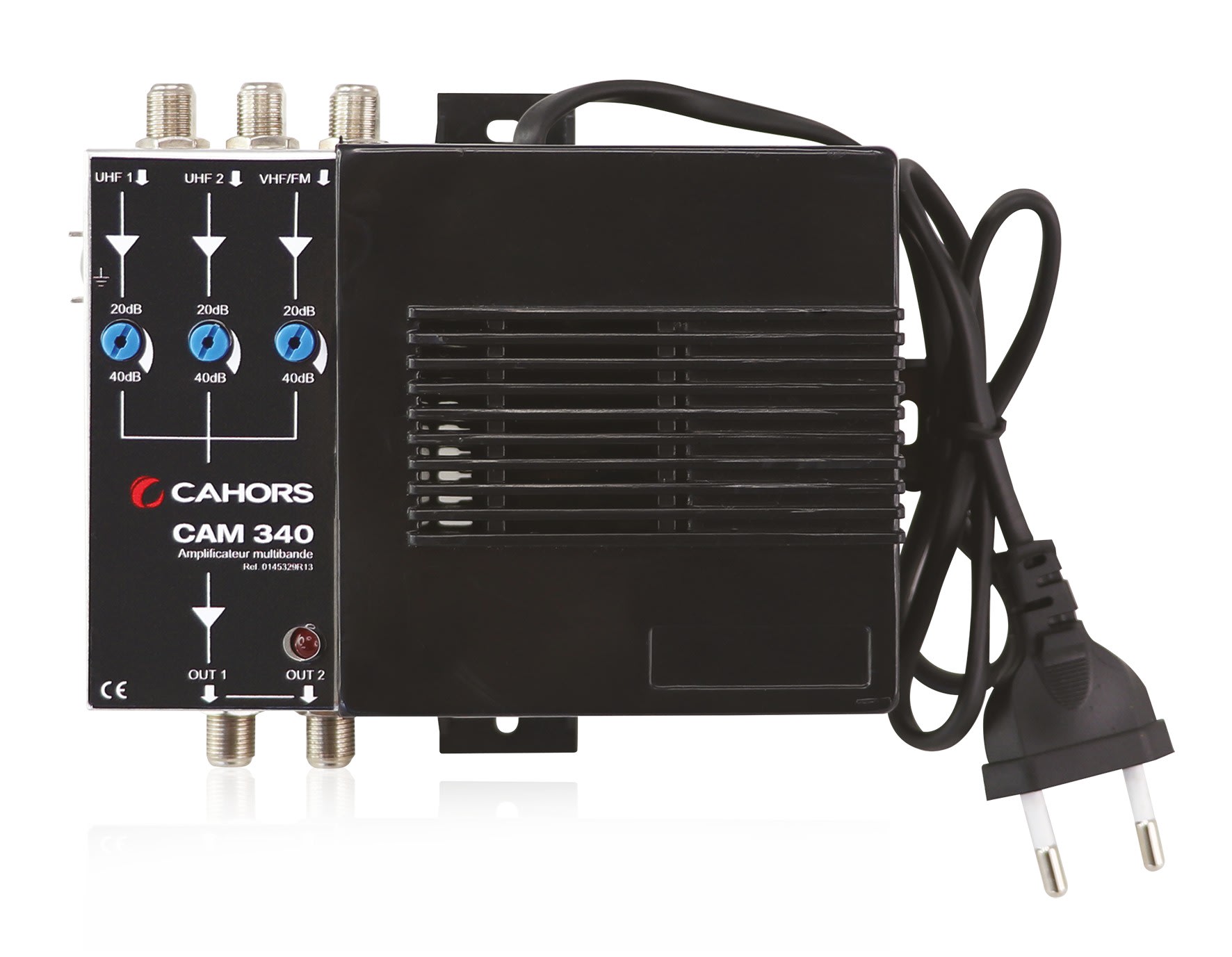 Cahors - Ampli Multibande 3 Entrées Fm+Vhf/2Xuhf 40Db - 116Dbuv