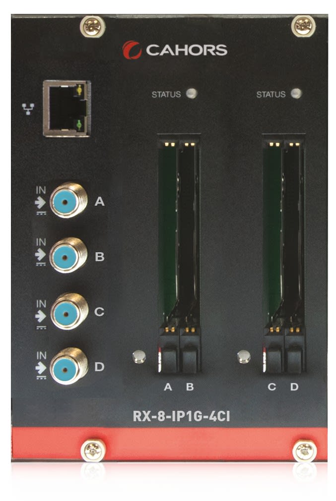 Cahors - Module 4 entrées avec 8 tuners et sortie IP 64 services 1Gb/s et 4 modules CI
