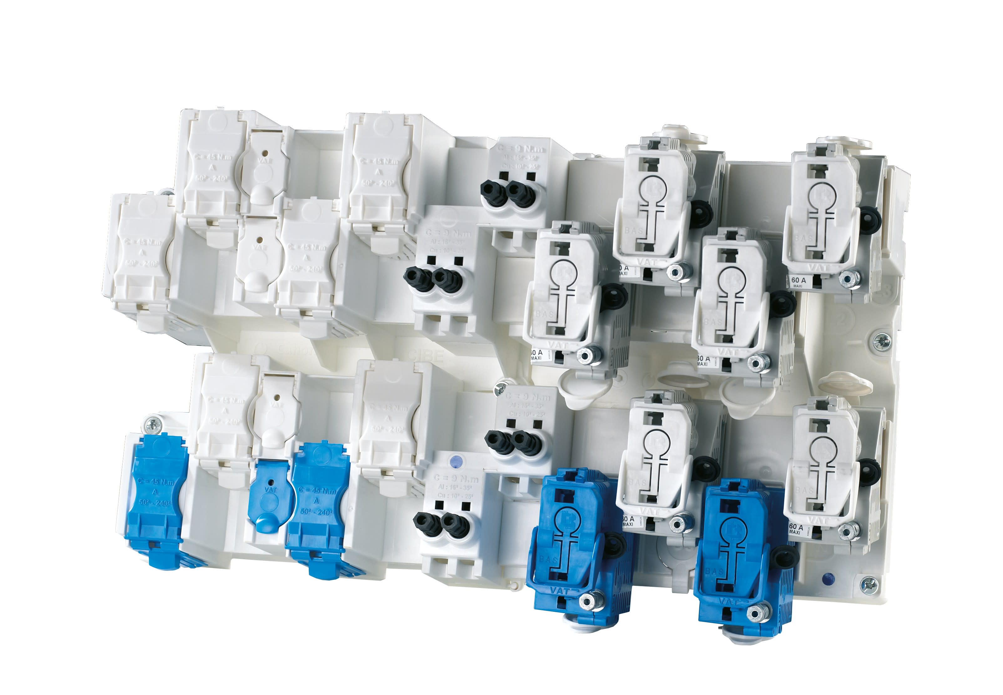 Cahors - Grille fausse coupure 240 CGV - 2 dérivations triphasées protégées 60 A G3