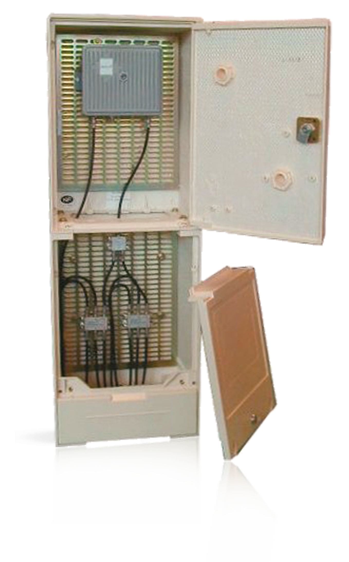 Cahors - Borne Minimixt Beige 2 Grilles H855 L310 P130