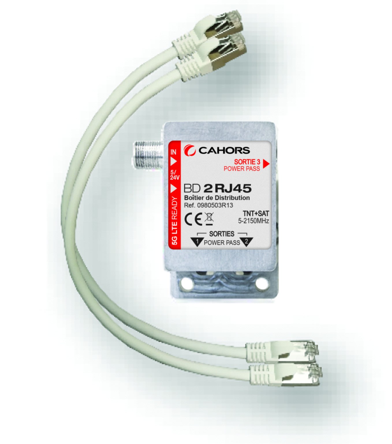 Cahors - Boîtier De Distribution Tnt+Sat Sur 2 Sorties Rj45