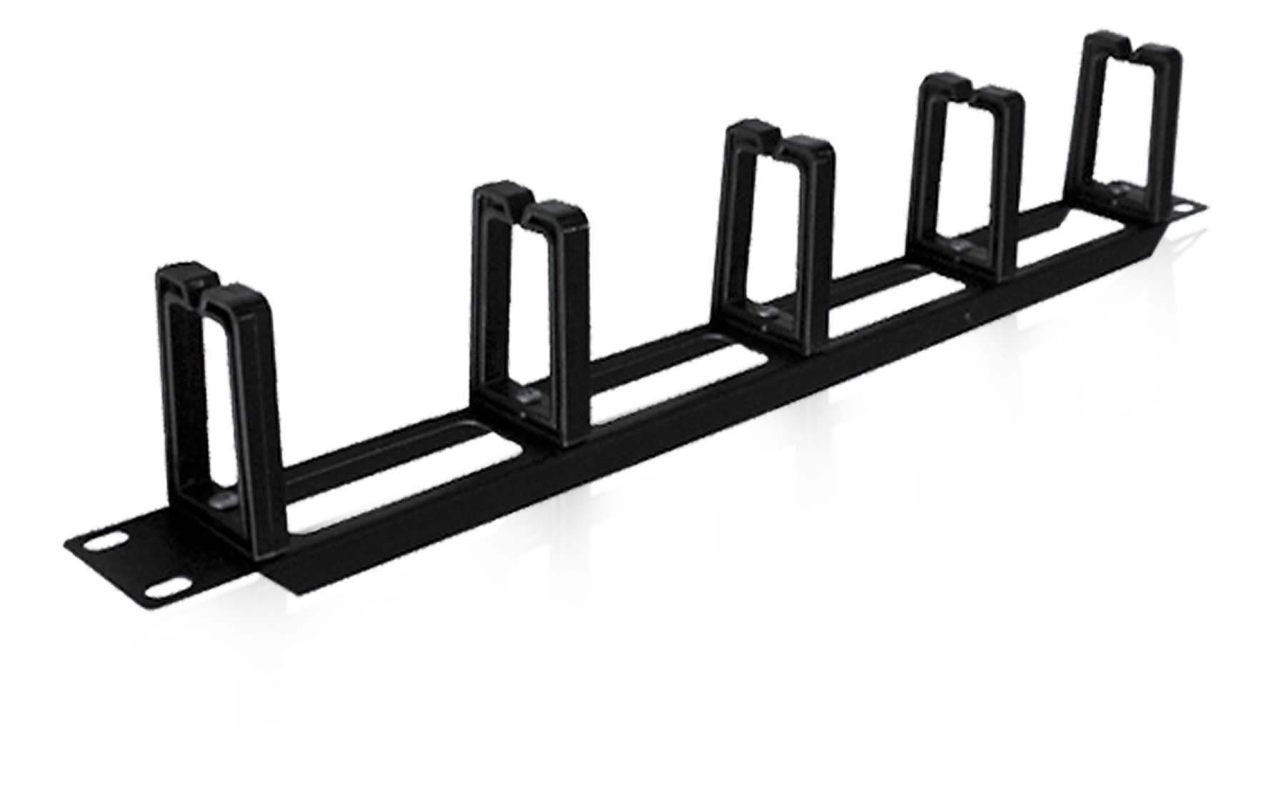 Cahors - Organisateur De Câble 1 U Avec Crochets En Plastique 19" Noir