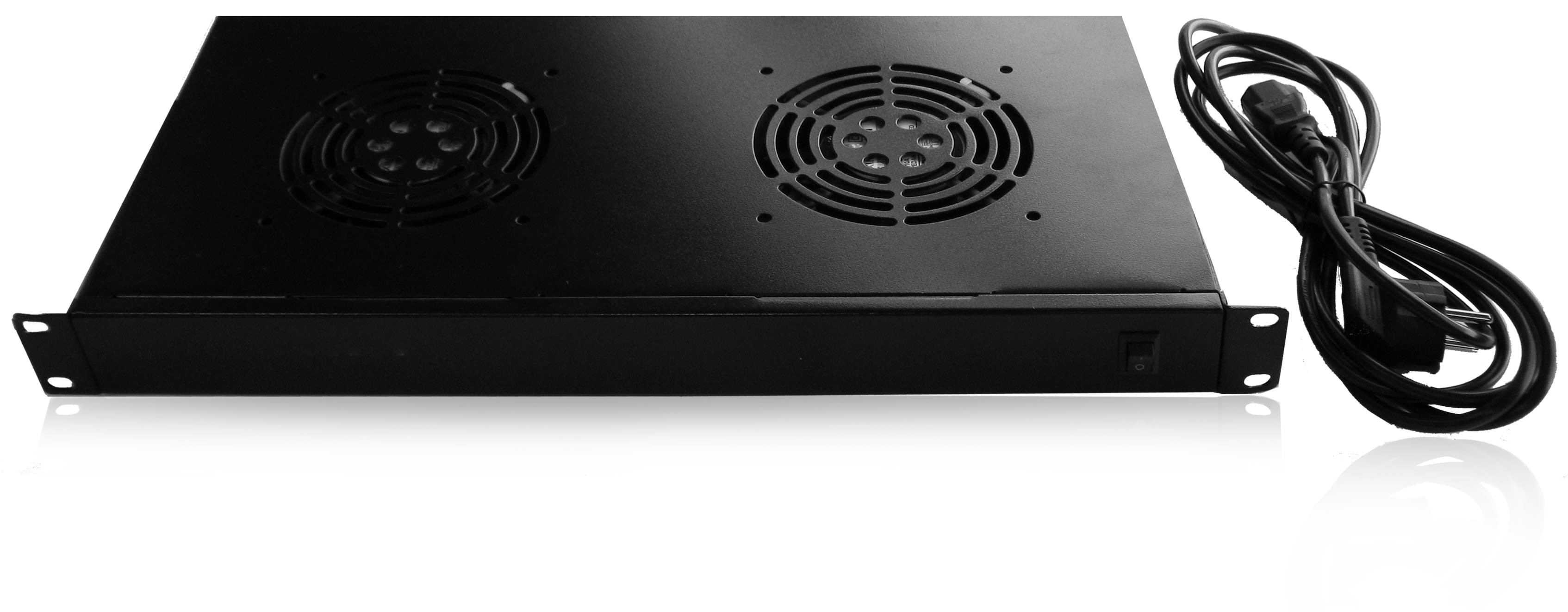 Cahors - Rack De Ventilation 19¨ 1U 2 Ventilateurs Sans Thermostat Noir