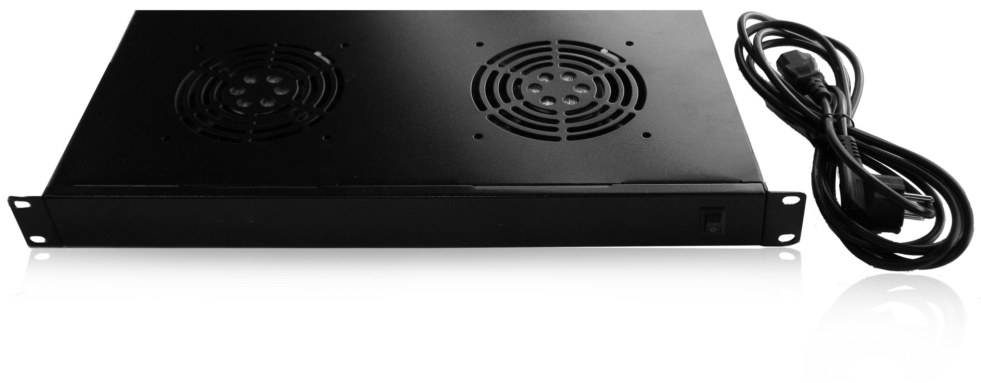 Cahors - Rack De Ventilation 19¨ 1U 2 Ventilateurs Sans Thermostat Noir