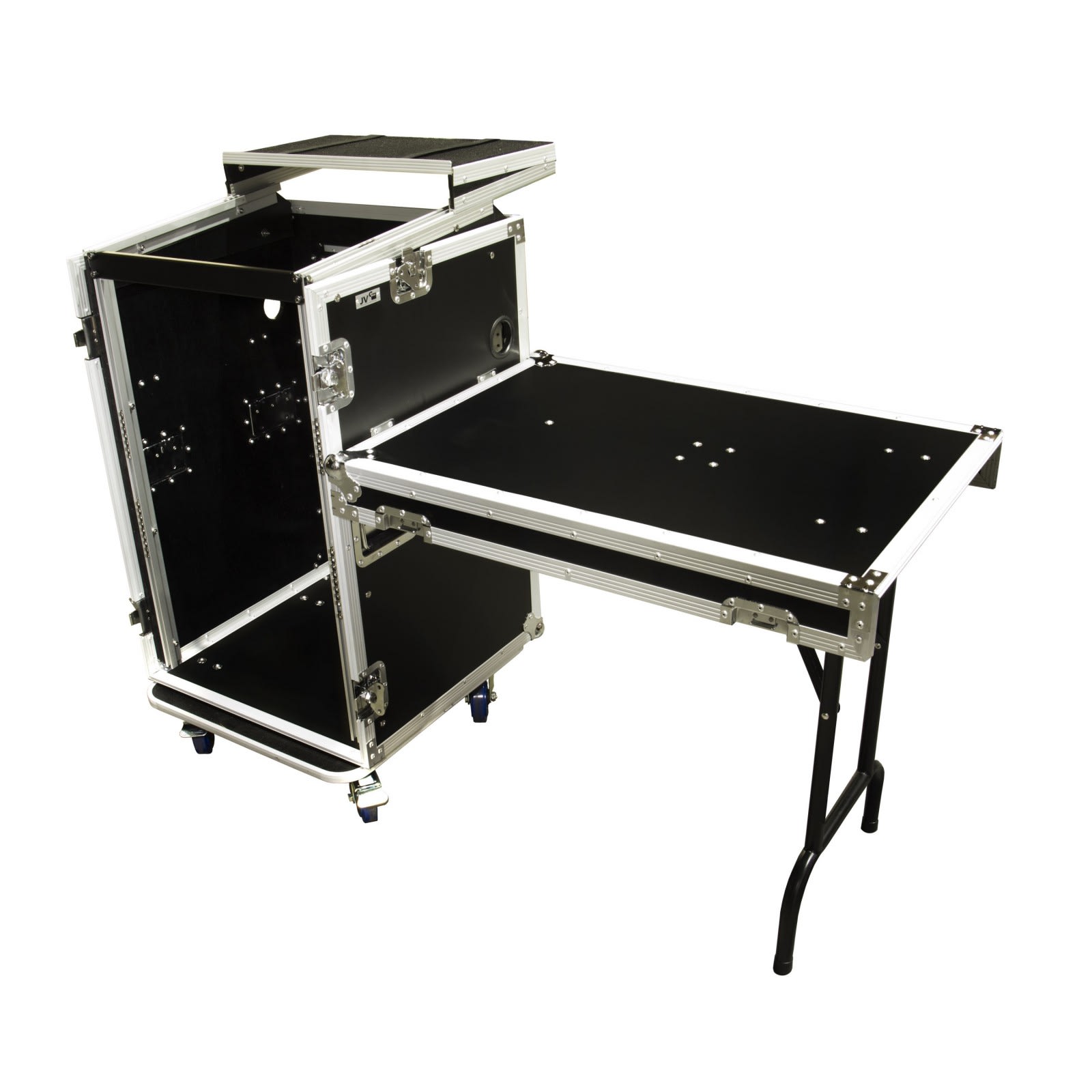 Sonoprof - RACK CASE 10/18U, Boîtier universel 19 "18U avant + dessus 10U,  roulettes, noir