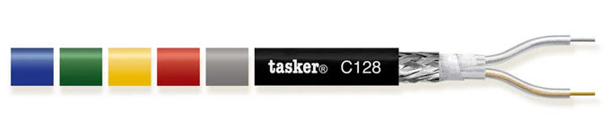 Sonoprof - TASKER C128, Câble micro symétrique, rond: 2x0,35mm², 100m, noir
