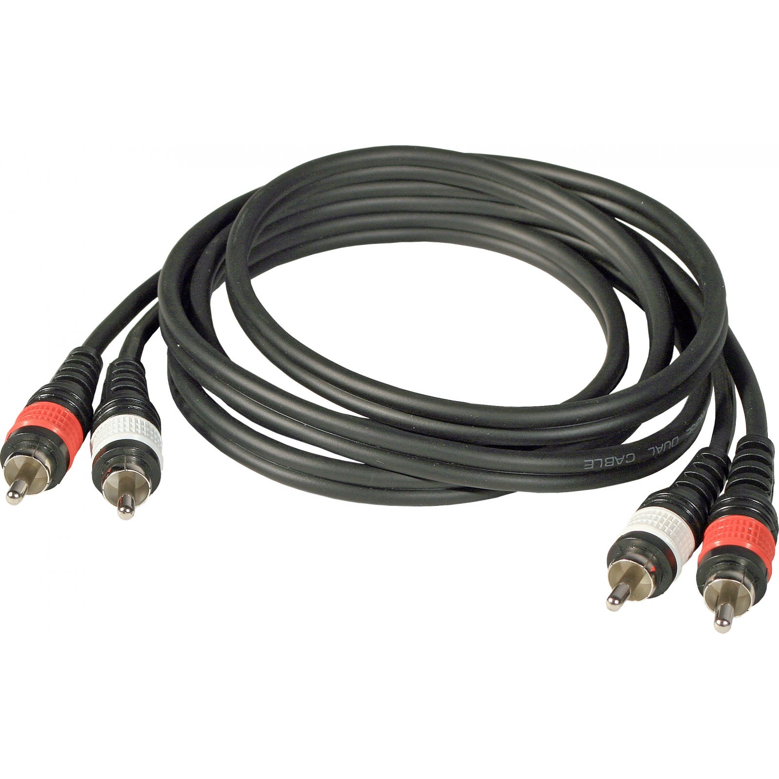 Sonoprof - Câble RCA 2,5m, Câble de signal assemblé, 2x RCA + 2x RCA, 2,5m