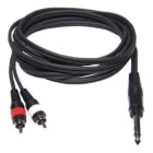 Sonoprof - CL-35/3 Cordon ligne 2x 4mm - 1x Jack stéréo mâle / 2x RCA mâle - 3m
