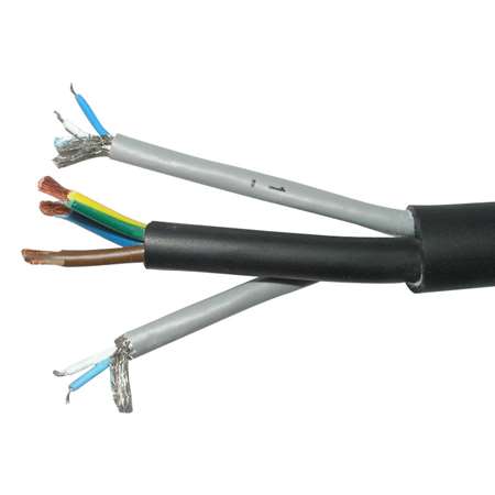 Sonoprof - DUOLIGHT, Câble d'alimentation + signal combiné (3x2.5mm² + 2x 2x0.34mm²), noir