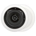 Sonoprof - MDC501 (2pc) Enceinte hifi basic encastrable ronde, blanc,88dB à 1W/1M