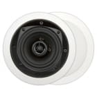 Sonoprof - MDC620 (2pc) Enceinte hifi basic encastrable ronde, blanc, 90dB à 1W/1M