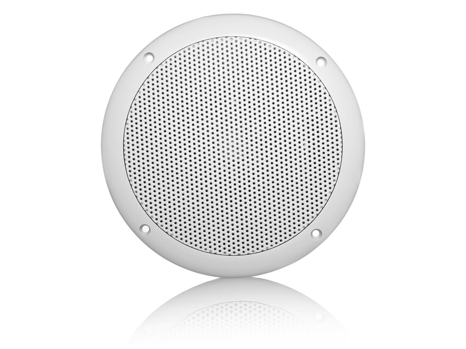 Sonoprof - MDC64 (2pc) Enceinte hifi extérieur encastrable ronde, blanc, 86dB à 1W/1M