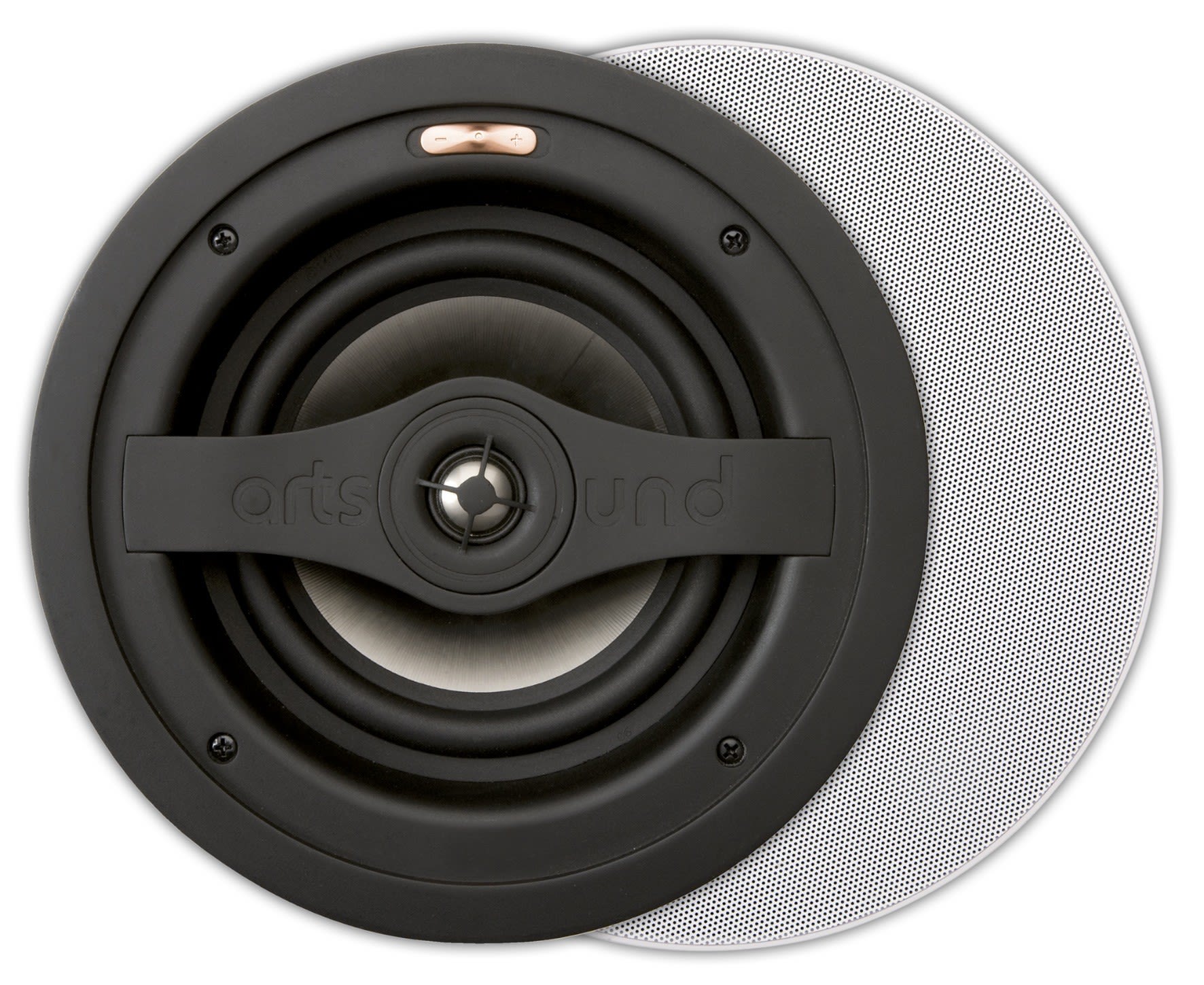 Sonoprof - RO2040 (2pc) Enceinte hifi ronde encastrable, blanc,6 ohms à 1 khz