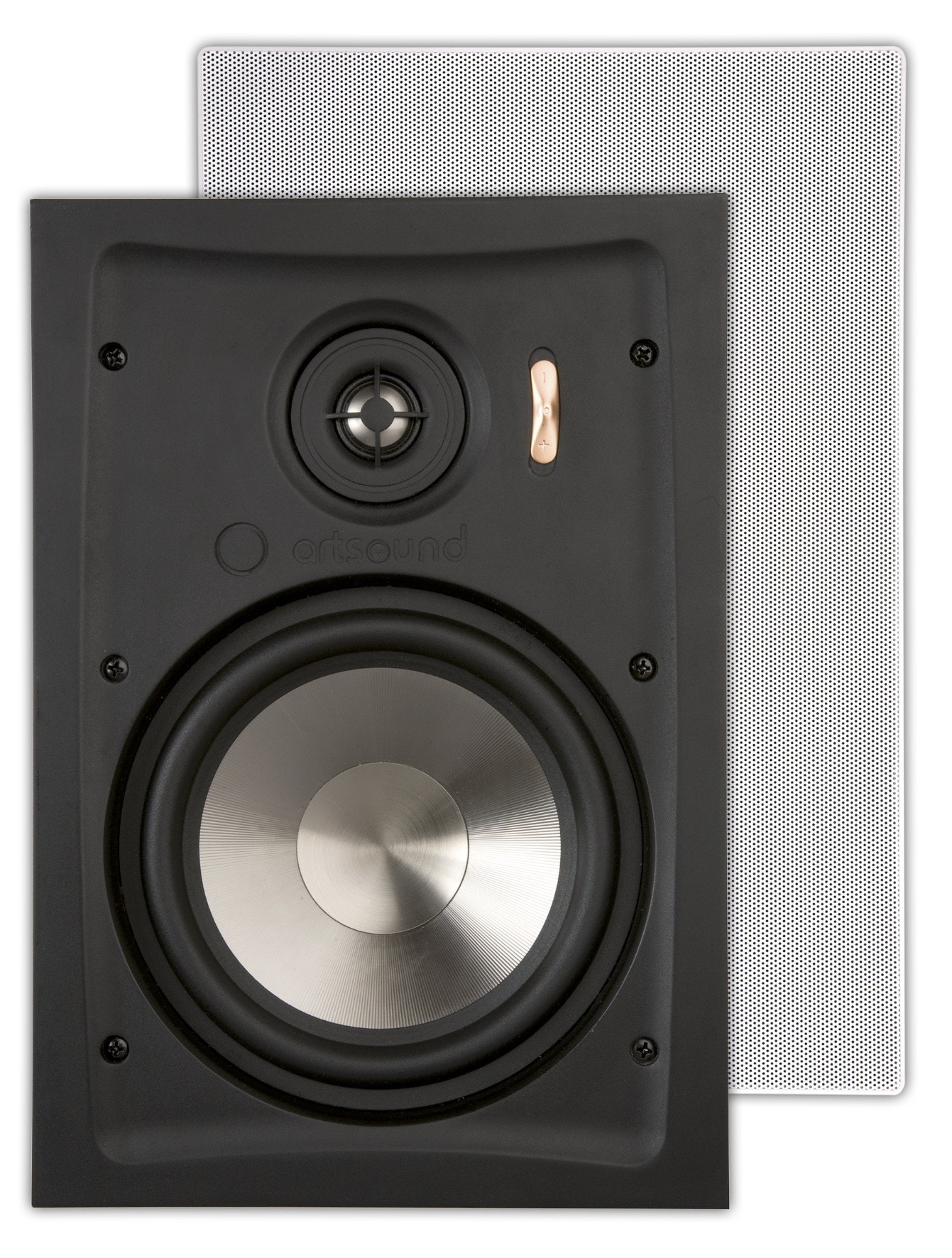 Sonoprof - RE2040 (2pc) Enceinte hifi rectangle encastrable, blanc, 6 ohms à 1 khz