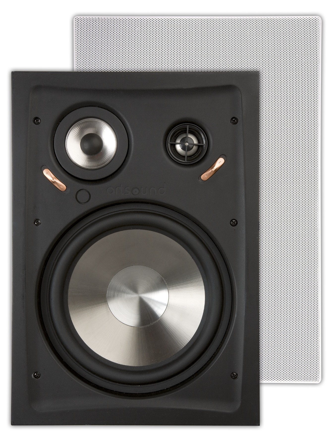 Sonoprof - RE2080 (2pc) Enceinte hifi rectangle encastrable, blanc,  6 ohms à 1 khz
