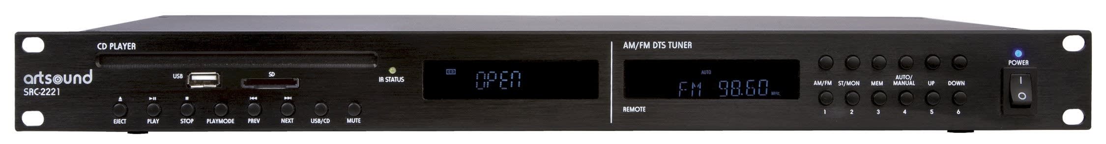 Sonoprof - SRC-2221 19?, 3 sources en 1 : CD, USB/SD, tuner, 200W