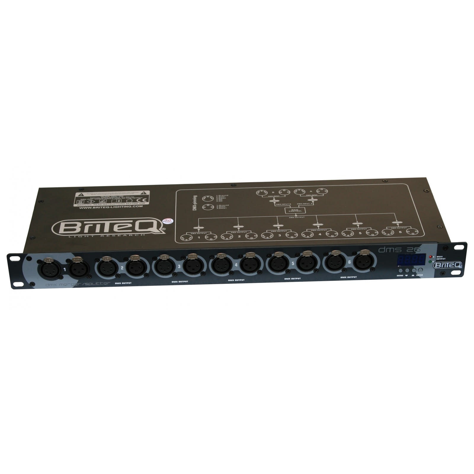 Sonoprof - DMS 26 Fusionneur/ séparateur DMX, noir, écran LED, non programmable