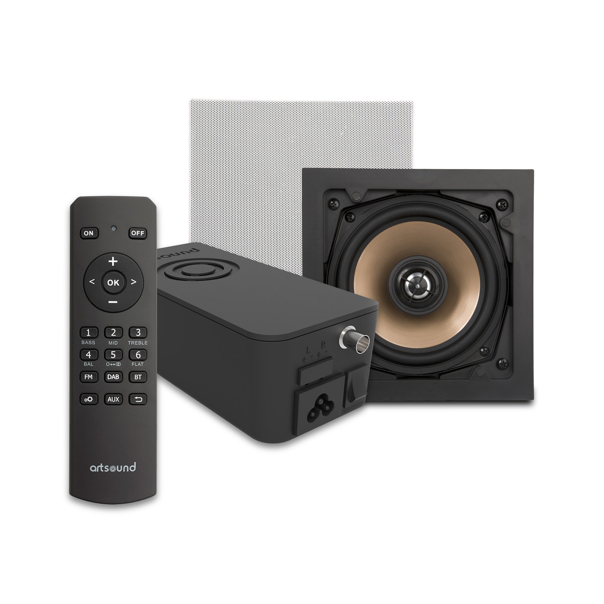 Sonoprof - PACKHYDE/HPSQ526 Ampli intégré hifi multiroom HP hifi extérieur encastrable