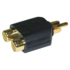 Sonoprof - ADAPT600 Adaptateur 2x RCA femelle vers 1x RCA mâle, noir