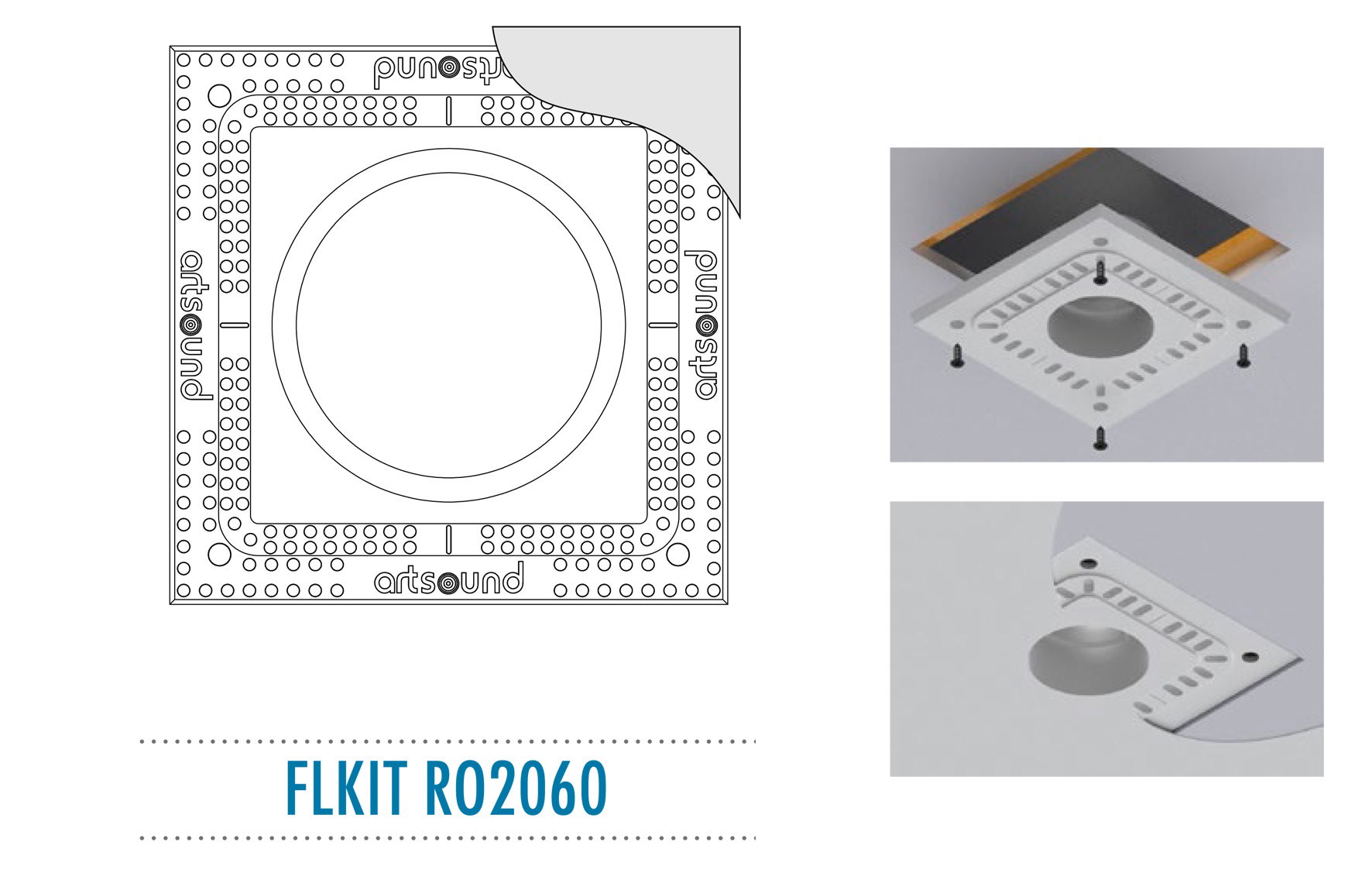 Sonoprof - FLKIT RO2060 Kit d'encastrement pour HP RO2060