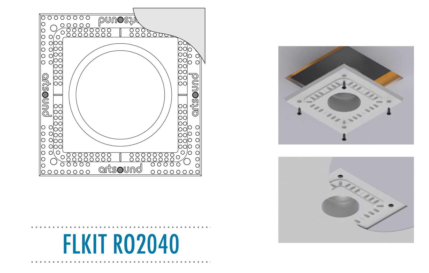 Sonoprof - FLKIT RO2040 Kit d'encastrement pour HP RO2040