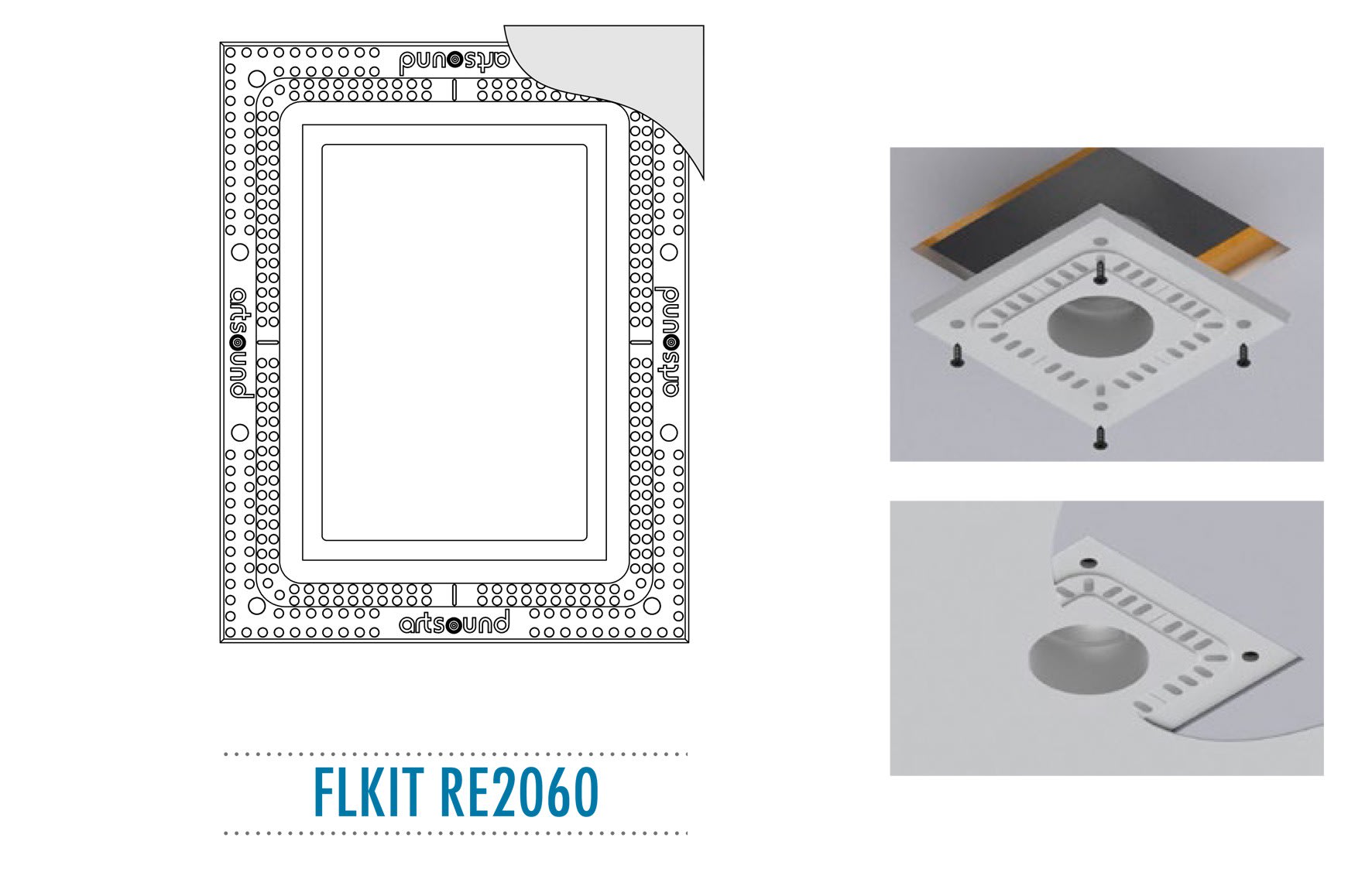 Sonoprof - FLKIT RE2060 Kit d'encastrement pour HP RE2060