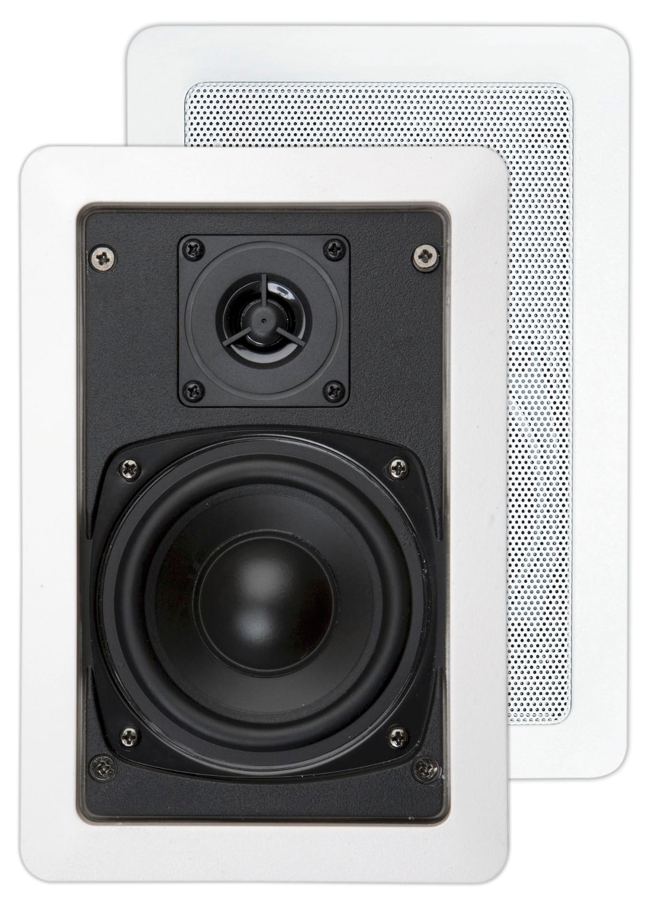 Sonoprof - DC301 (2pc) Enceinte hifi encastrable, rectangulaire, blanc 87dB à 1W/1M
