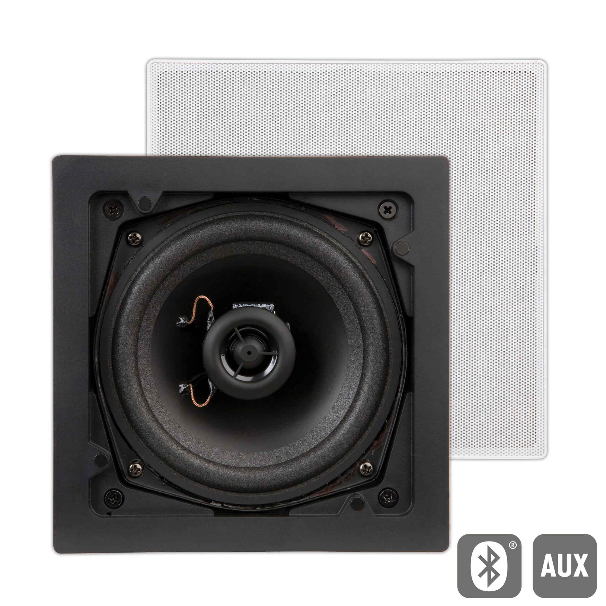 Sonoprof - FL101BT (2pc) Enceinte hifi encastrable amplifiée carré, et 1 enceinte passive