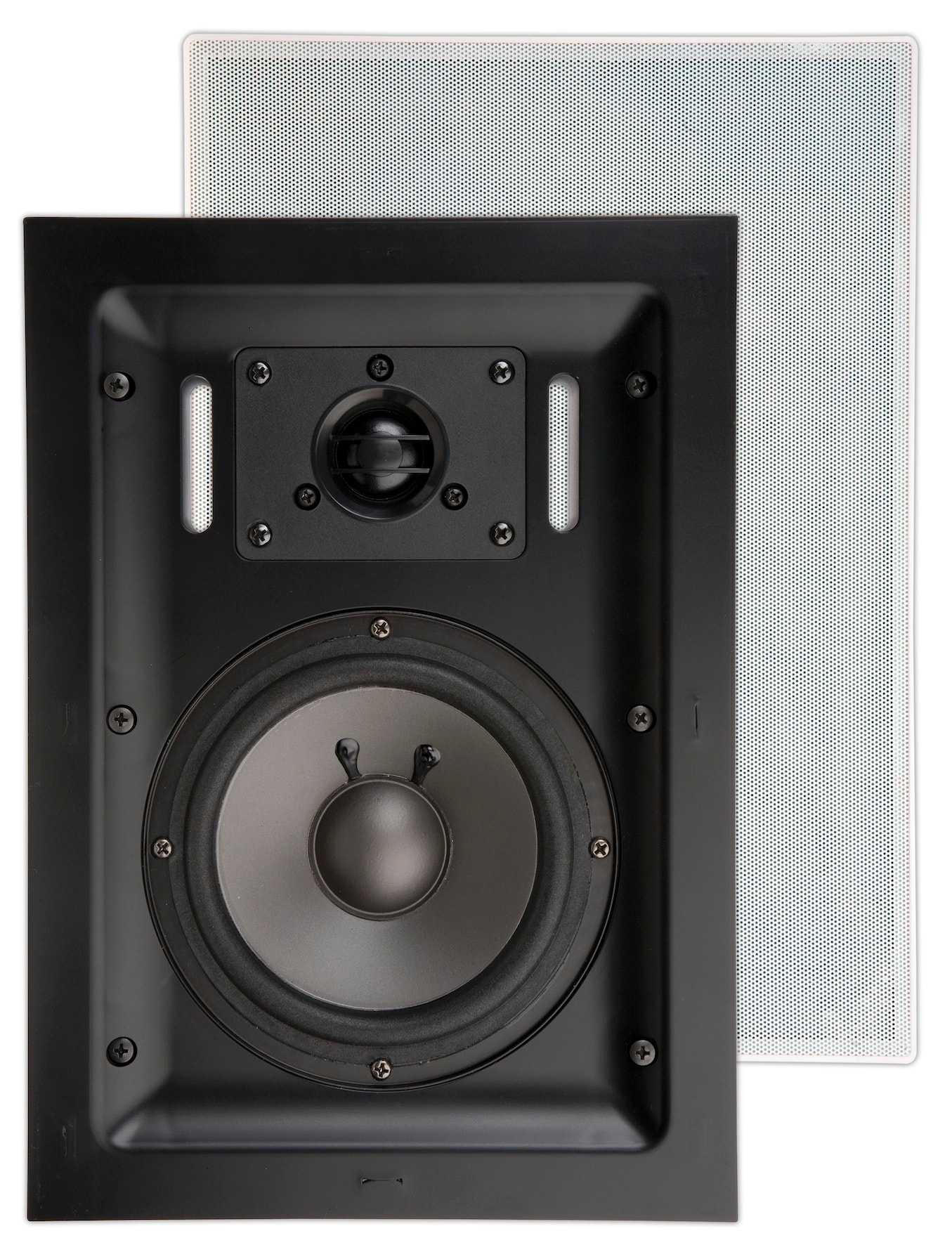 Sonoprof - FL301 (2pc) Enceinte hifi encastrable rectangulaire blanc, 87dB à 1W/1M